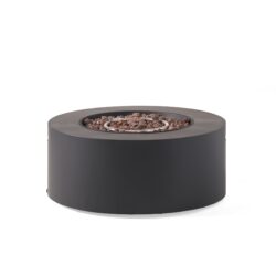 Modern Iron Propane Fire Pit, 32" Round, 40, 000 Btu - Dark Gray