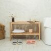 Shoe Bench-Birch, 3 Tier Sturdy Shoe Bench, Storage Shoe Organizer, Holds Up To 300Lbs For Entryway Bedroom Living Room Balcony - Natural Wood - Image 4