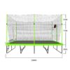 10Ft By 17Ft Rectangule Trampoline With Powder-Coated Galvanized Steel Tubes With Basketball Hoop System Advanced Ladder - Green - Image 4