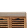 Shutter Shoe Bench, 3 Drawer - Oak - Image 9