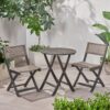 Evergreen - Outdoor Dining Set With Dining Table And 2 Chair - Gray - Image 2