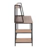 Geo - Shelf Contemporary Desk - Black / Natural - Image 2