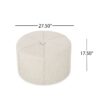 Contemporary Ottoman With Tonal Piping And Button Tuft Design - Beige - Image 7