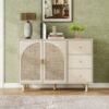 2 Door 3 Drawer Cabinet, Suitable For Bedroom - Natural - Image 2