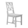 Topmax - 5 Piece Rustic Extendable Dining Table Set Round Trestle Table And 4 Cross Back Dining Chairs For Kitchen, Dining Room - Gray - Image 24