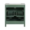Bathroom Vanity With Ceramic Sink, Modern Single Bathroom Cabinet With 2 Doors And A Shelf, Soft Close Doors - Green - Image 27