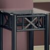 Accent Table Plant Stand Square For Living Room Tempered Glass - Black - Image 3