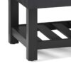 Cosmopolitan - Storage Ottoman Bench With Open Bottom - Distressed Black - Image 4