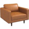 Catherine - Leather Lounge Chair Leather - Brown / Tan - Image 8