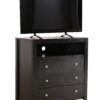 Elegant Transitional Media Chest - Black - Image 2