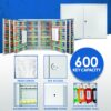 600 Key Adjustable Key Cabinet With Key Lock - Gray - Image 7