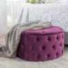 Modern Glam Ottoman Velvet - Fuchsia - Image 7