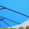 15 X 9 Ft Double Sided Outdoor Market Umbrella With Lights And Base Rectangular Twin Canopy - Blue - Image 13