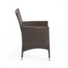 Clementine - Outdoor Wicker Dining Chairs Set With Water Resistant Cushions (Set of 2) - Brown Multi - Image 8