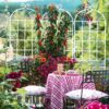 2 Pack Metal Garden Trellis Rustproof For Climbing Plant Outdoor Flower Support - Cream White - Image 9