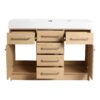 Original 48" Freestanding Bathroom Vanity With Resin Sink Soft Closing Doors And Drawers Plywood Construction - Oak - Image 12