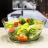 Palm Tree Acrylic Serving Bowls Unbreakable Large Plastic Bowls Clear Bpa Free 10" Diameter - Clear - Image 5