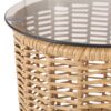 Arias - Boho Side Table With Tempered Glass Top - Light Brown - Image 9