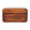 Curved Wall Mounted Bedside Table With Open Slot - Caramel - Image 4