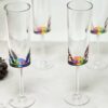 Halo - Oval Unbreakable Plastic Champagne Flutes Acrylic Wedding Glasses, 4Oz Capacity (Set of 4) - Clear - Image 5