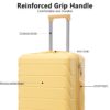 Set 3 Pieces 20" / 24" / 28" Abs Spinner Wheel Luggage, Matching Color, With Combination Lock - Yellow - Image 7