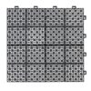 Interlocking Deck Tiles Plastic Waterproof Outdoor All Weather Anti-Slip Bathroom Shower Balcony Porch Strong Weight Capacity Upto 6613 Lbs, Rosette Pattern Pack Of 12 - Black - Image 20