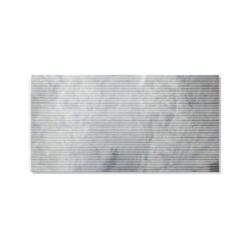 Carrara Marble Marble Marble For Wall Ol Textured 3D Fluted Marble Stone (Set of 4) - Gray