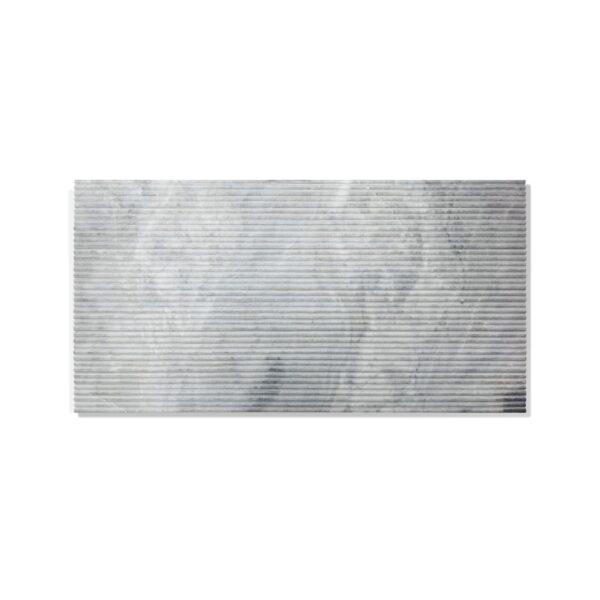 Carrara Marble Marble Marble For Wall Ol Textured 3D Fluted Marble Stone (Set of 4) - Gray