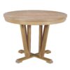 Topmax - 5 Piece Rustic Extendable Dining Table Set Round Trestle Table And 4 Cross Back Dining Chairs For Kitchen, Dining Room - Natural - Image 15