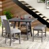 Sonnet - Gathering Height Bench - Gray - Image 4