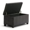 Dover - Storage Ottoman Bench - Tanners Brown - Image 3