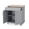 Negley - Contemporary Kitchen Cart With Wheels - Gray - Image 13