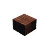 Acacia Wood Interlocking Deck Tiles Checker Pattern, 10 Piece Square Acacia Hardwood Outdoor Flooring For Patio, Bancony, Pool Side - Brown - Image 28