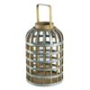 Decorative Lantern With Handle, Wooden Lantern For Indoor Outdoor, Home Garden- Silver - Image 2