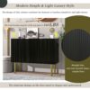 Modern Simple & Luxury Style Sideboard Particle Board & Board Cabinet With Gold Metal Legs & Handles, Adjustable Shelves For Living Room, Dining Room - Black - Image 4