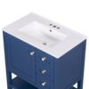 Transitional Style Bathroom Vanity Cabinet Combo With Ceramic Sink - Blue - Image 20