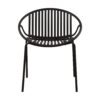 7 Piece Outdoor Modern Dining Set With Stackable Chairs - Black / Teak - Image 4
