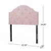 Flanner - Contemporary Fabric Upholstered Twin Headboard - Blush - Image 4