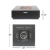 Wellington - Stylish Square Fire Pit Iron For Outdoor Warmth - Brown / Gold - Image 2