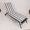 2 Piece Outdoor Chaise Lounge Cushion Set, Replacement Cushions For Patio Furniture - Gray / White - Image 5
