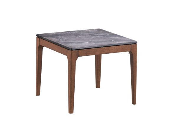 Bevis - Engineered Stone Top End Table - Black