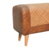 Buffalo - Large Seagrass Hide Nordic Bench - Oak - Image 5