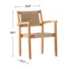 Mauricio - 7 Piece Dining Set With Stacking Chair - Natural / Light Brown - Image 6