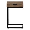 Accent Table, C - Shaped Contemporary & Modern - Brown - Image 4
