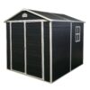 Resin Outdoor Storage Shed Kit Perfect To Store Patio Furniture - Black - Image 2