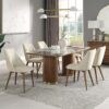 Willene - Ceramic Top Dining Table - Walnut - Image 5