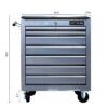 7 Drawers Multifunctional Tool Cart With Wheels - Sliver - Image 4