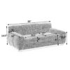 Modern Dark Pet Sofa With Backrest And Armrests Linen Fabric, For Small And Medium Dogs - Dark Gray - Image 2