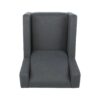 Landau - Contemporary Fabric Upholstered Swivel Recliner - Charcoal - Image 11