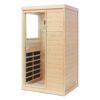 Hemlock Mini 1 Person Far Infrared Door On The Left Of The Indoor Sauna Room - Natural - Image 6